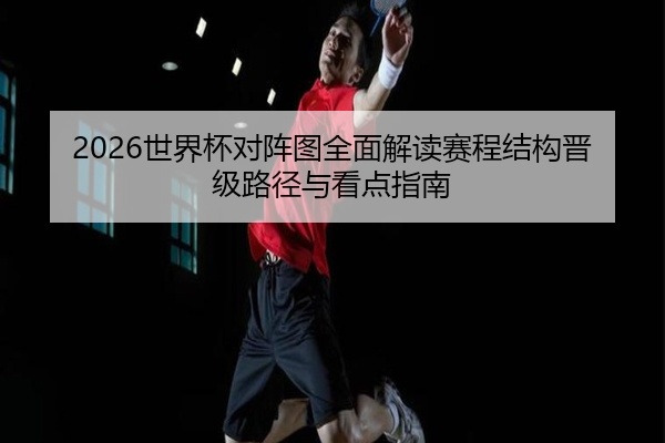 2026世界杯对阵图全面解读赛程结构晋级路径与看点指南